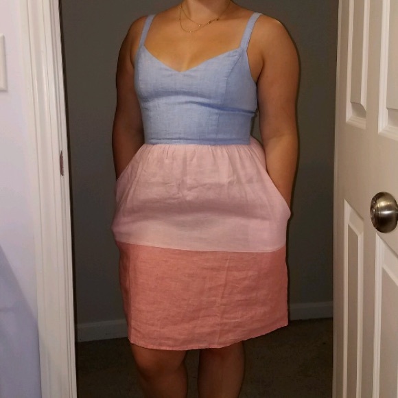 Cynthia Rowley Dresses & Skirts - Linen color block dress